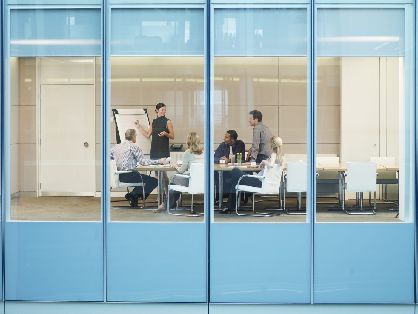 Businesspeople having meeting in conference room